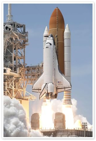 Posterlounge Space Shuttle Atlantis Poster | 40 x 60 cm von NASA Wandbilder Wanddeko