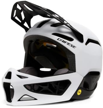 Dainese Unisex-Adult Linea 01 MIPS MTB-Integralhelm, Weiß/Schwarz, S-M