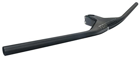 MTB-Fahrrad-Lenker, 3K Carbon Faser Fahrrad MTB Riser -17 Grad One-förmiger integrierter Lenker mit Stiel für Mountainbike-Teile 600-800/80-110 mm,80mm,740MM