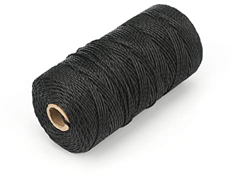G2PLUS Black Nylon String Cord - 2.0 mm Mason Line - 130M Twisted Builders Line - 36Ply Waterproof Brick String for Masonry Jobs, DIY Projects, Crafting, Gardening