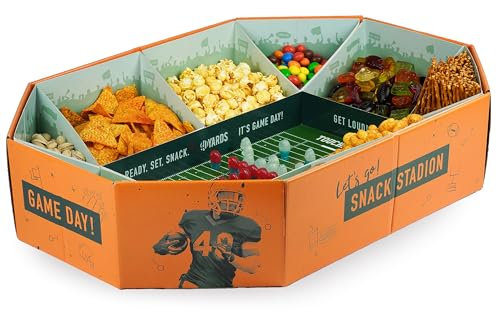 40YARDS Snack Stadium da Football Americano - Grande XXL Stadio degli Snack (61 x 43 cm): Ideale Come Decorazione per Football Bowl o Come Regalo (Riutilizzabile)