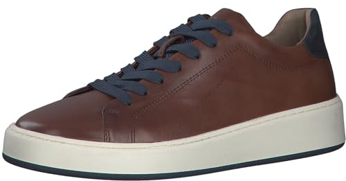 MARCO TOZZI by Guido Maria Kretschmer Herren Sneaker flach aus Leder mit dicker Sohle, Braun (Cognac Comb), 44 EU