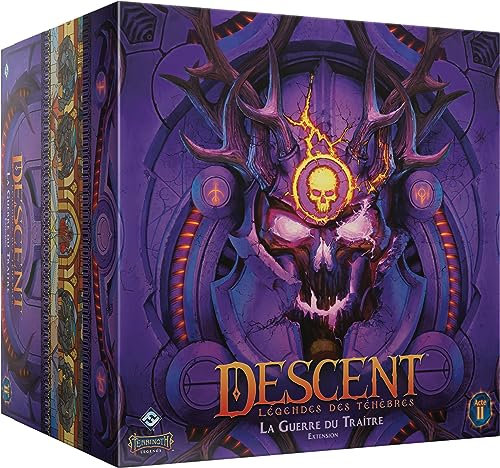Asmodee FFG Descent Legenden der Finsternis – EXT: Krieg des Verräters – Gesellschaftsspiele – Brettspiele und Figuren – ab 14 Jahren – 1 bis 4 Spieler – französische Version