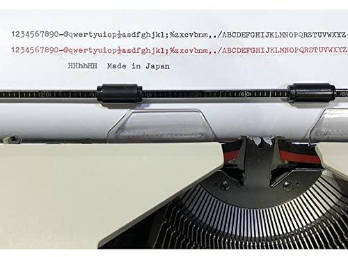 Manuelle Retro-Schreibmaschine, mechanische Vintage-Schreibmaschine, 90% neu, Schreibfunktion ist normal, großformatiger Kopf, mit schwarzem, stoßfestem Koffer, für Briefe, kreatives