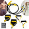 Elastisches Widerstandsband mit Platte und Griffen – Zugseil Dry Land – Elastische zur Stärkung der Muskulatur Schwimmer mit Paddles und Griffen – gelbe Version