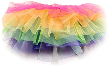 Tüllrock Damen Rock Mädchen Tüllrock Mit Lichterkette Karneval Minirock Damen Sexy Reifrock Damen Faschingskostüme Damen Fasching Kostüm Damen Rock Sommerrock Karneval Damen(3XL,Mehrfarbig)