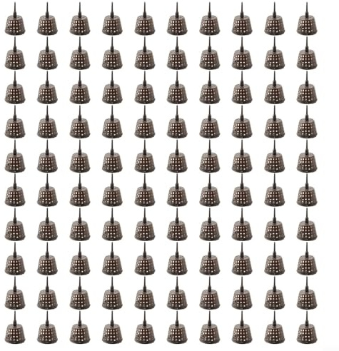 EXTRWORY 100PCS Fertilizer Mesh Baskets,Bonsai Tree Food,Garden Bonsai Fertilizer Tool Basket Box Case Plant Portable With Lid(Large)