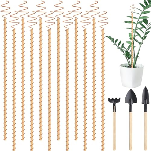 Tandefio Elektrokultur-Pflanzpfahl, lange Kupfer-Gartenpfähle, Elektrokulturantenne, Kupfer-Gartenwerkzeuge, Kupferspule, elektronische Bepflanzung für den Anbau von Gartenpflanzen, Gemüse, hohe