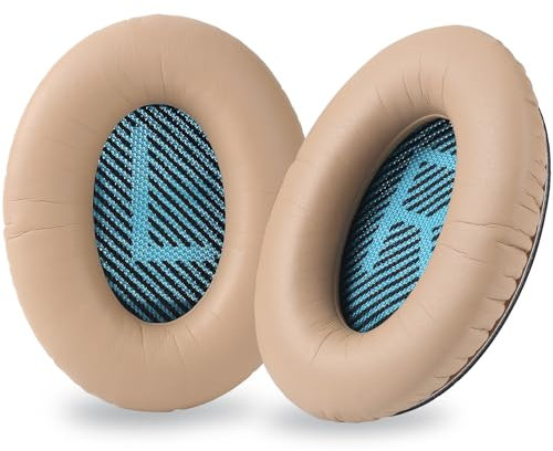QC35 QC35ii Soft Protein Leather Ear Pads,VIIMAKE Replacement Earpads Cushions for Bose QuietComfort QC35 QC35II Headphones,High-Density Foam - Durable (QC35/QC35II Khaki)