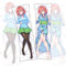 FZYUYU-Anime-Körperkissen Die Quintessenz-Fünflinge Nakano Miku Dakimakura Körperkissen Anime Doppelseitig bedruckter Kissenbezug Kissenbezug Kissen-Nakano Miku,40x120cm-Peach Skin