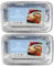 G4GADGET Pack of 2 Large Aluminium Foil Trays 32x20x3.2cm - Ideal for BBQ, Cooking, Baking, Roasting, & Food Storage, Silver