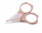 Jané Ciseaux pour bébé, nouveau-né, bout arrondi, avec capuchon hygiénique, acier inoxydable, rose
