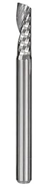 FADGOODSingle Flute Milling Cutter Spiral CNC Router Bits Tungsten Carbide End Mill CNC Cutter For Woodworking,3.175x2x15x38mm