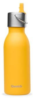 QWETCH - Gourde Enfant Isotherme 350ml - Kids Curry Bouchon Pipette - Gourde Inox - 24h Froid et 12h Chaud - Etanche & Sans BPA - Gourde du quotidien pour école, sport et sorties