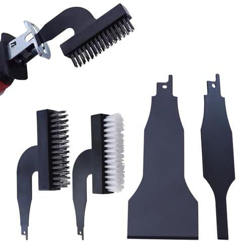 OLDMFZP Reciprocating Saw Spatula Brush Set, Attachment Remodeling for Reciprocating Multifunctional Tile Ground Mud Wall