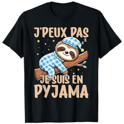 Paresseux, J'Peux Pas Je Suis En Pyjama, Chemise De Nuit T-Shirt