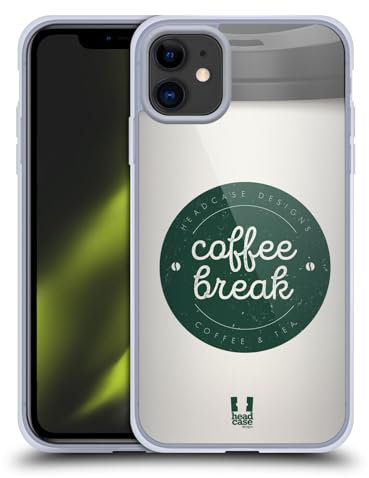 Head Case Designs Weiss Kaffeetassen Gelhülle [Militärischer Schutzgrad] Kompatibel Mit Apple iPhone 11 Und Kompatibel Mit MagSafe