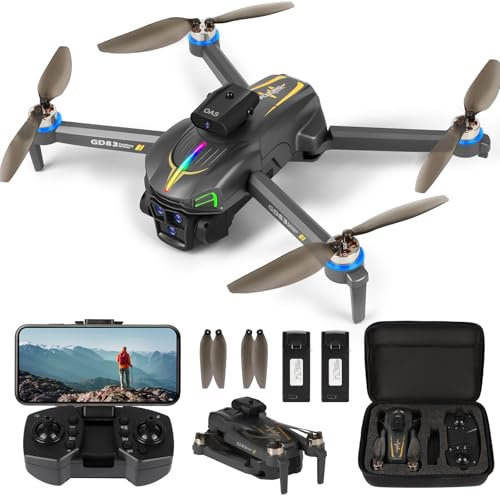 YOOHBERRYS Drones con Camara 1080p, Mini Drone, FPV Drones con Camara Ajustable 90° Barra y Motor sin Escobillas, con Funcionalidad 3D Flip, Control de Gestos, para Pprincipiantes y niños de 14+ Años