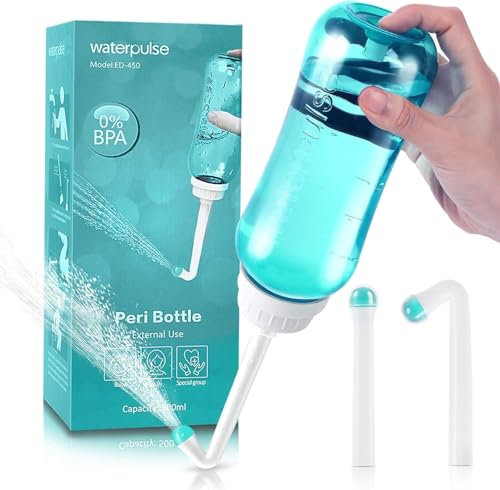 Portable Bidet with Intimate Washcloths - Bottle Postpartum Essentials, Perineal Bottle for Postpartum Care,Travel Bidet with Storage Bag,Perineal Spray (Green)