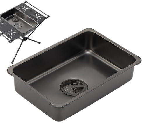 Fregadero De Camping Con Bomba Y Boquilla - Lavabo De Lavado De Acero Inoxidable Portátil, Vajilla Plegable Sin Esfuerzo | Estación De Fregadero De Cocina Al Aire Libre Para Viajes En VR, Picnics
