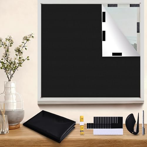Tenda oscurante 300 x 145 cm, tessuto Oxford 420D, 100% oscuranti, senza fori, dimensioni/forma personalizzabili, tenda oscurante portatile adatta per lucernario, camera da letto, roulotte, sala media