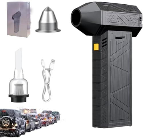 Zanbeel 130000 RPM Electric Air Duster, Powerful Cordless Compressed Air Blower with 3-Speed Modes, Rechargeable Mini Dust Cleaner for Computer, Laptop, Keyboard, PC Case, Car Interior & Home Cleaning