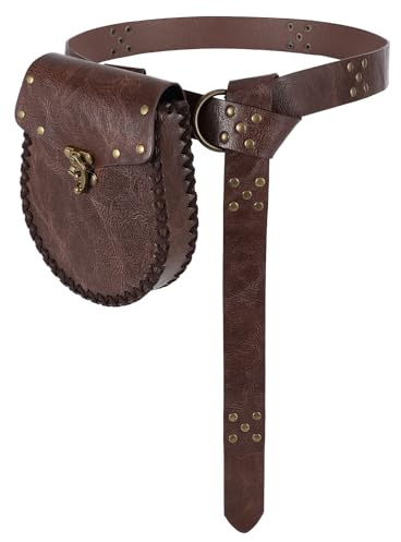 WERFORU Wikinger Gürtel Herren Damen Mittelalter Gürtel Mittelalter Accessoires