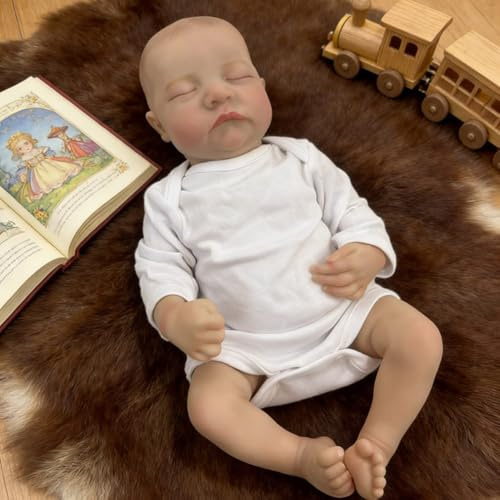 Lonian Reborn Puppen - 17 Zoll handgefertigte Reborn Babys mit Kleidung, Sieht aus wie EIN echtes Baby (Vollvinyl-Mädchenkörper)