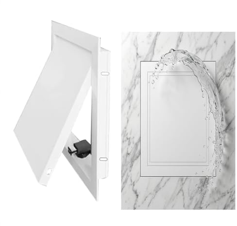 Trampilla Pladur Aluminio Puerta De Inspección Blanco Panel De Acceso Para Instalación De Fontanería Y Electricidad Techos Paredes Tapa De Mantenimiento HVAC Cables(20x23cm)