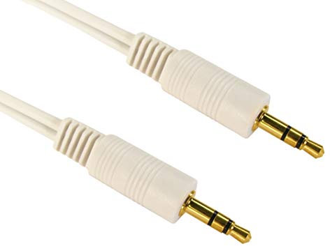 World of Data 20m 3.5mm Male Stereo JACK TO JACK Audio Cable 20m Lead WHITE colour
