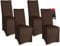 Beautissu Bankett Stuhlhussen 4er Set 45x90 cm - Leona Elegante Stretch Hussen für Stühle -Elastische Stuhl Überzüge im Set mit ÖKO-TEX Siegel in Braun