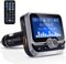 FM Transmitter, Clydek Bluetooth FM Transmitter Radio Adapter Audio Receiver Stereo Music Tuner Car Kit with Dual USB 2.4A Charger, Remote Control [1.8 Inch Large Screen]