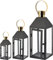 Laterne 3er Set XXL Gartenlaterne Metall Windlicht Laternen Kerzenhalter Set Kerzenleuchter F34