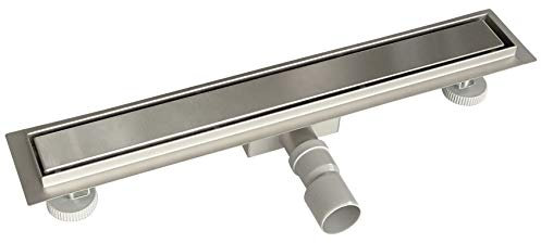 Acezanble - Canaleta de Ducha de Acero Inoxidable sifón de desagüe para Cuarto de baño Rectangular 2 en 1 para azulejo 70 cm