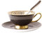 Pevfeciy Ensemble Tasse et Soucoupe en Porcelaine Anglaise，Service a Cafe Porcelaine Ancien 250ml，Thé Tasse à café en céramique de Cuisine ，avec Soucoupe，Cuillère