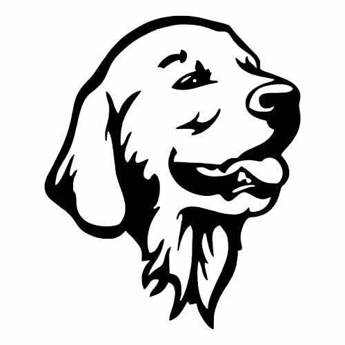AMA SHOP Aufkleber für Hunde, Rasse, Golden Retriever, Farbe: Schwarz, aus PVC, für Auto, Motorrad, Wohnmobil, Boot