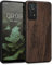 kwmobile Hülle kompatibel mit Xiaomi Redmi Note 11 Pro/Note 11 Pro (5G) / Note 12 Pro (4G) Hülle - Holz Case - Handy Cover - TPU Handyhülle in Dunkelbraun Japanische Welle