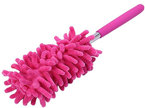 Duffy® Extendable Telescopic Magic Microfibre Cleaning Feather Duster Extending Brush Creative and Exquisite Workmanship (Pink)