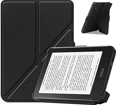 VOVIPO Slimshell Coque de Protection pour Kobo Clara Colour/BW 2024/2E 2022 Liseuse 6, Étui Magnétique Auto Réveil/Sommeil - Noir
