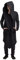 2023 Neu – Herren Dunkel Stil Einfarbig Lang Cardigan Umhang Kapuzenpullover Mantel Jacke Rams Hoodie, Schwarz , XX-Large