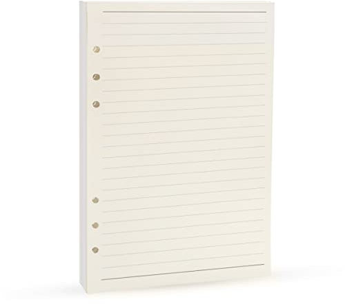 Harphia A5 Refill Paper,A5 Planner Inserts,6 Ring Binder/Planner Refill Paper,A5 Lined Paper for Filofax, Personal Journals, 45sheets/90pages, (A5 5.59 x 8.27'',Line)
