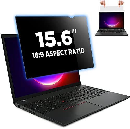 Tefeiyin Laptop Privacy Screen 15.6 Inch for 16:9 Aspect Ratio, Anti-Spy Privacy Filter & Anti Glare Blue Light Blocking Protector Shield - WxH: 13 9/16 x 7 5/8 (344mm x 194mm)