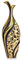 Schwarz Gold Bodenvase 50cm Hoch, Keramik Große Deko Vasen Durchbrochen Kreative Vase Für Pampasgras & Trockenblumen, 50cm Hohe Standvase für Home Office Hochzeit Weihnachten Einweihungsparty Dekor