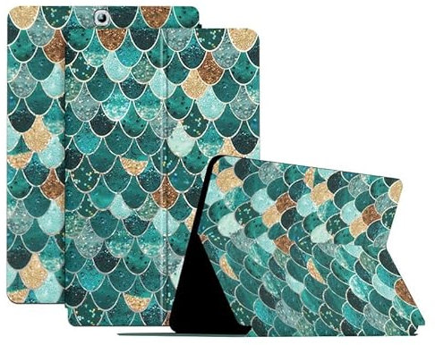 SNCLET per Samsung Galaxy Tab S2 8.0 Custodia Protettiva Cover per Tablet Slim con Auto Sleep/Wake up Supporto Case in Pelle PU Custodia per Samsung Tab S2 8.0/SM-T715,T710,T719,T713,Onda Verde Scuro