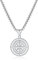 L.Karden Halskette Edelstahl Kette Herren mit Kompass Anhänger für Männer Plattierten Schmuck Geburtstag Jahrestag Geschenke 65cm