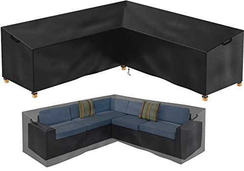 Funda para muebles de jardín en forma de V, funda para muebles de jardín, sillón de cóctel, ratán, funda protectora para muebles de jardín, resistente al agua 600D, prolonga la vida útil de los