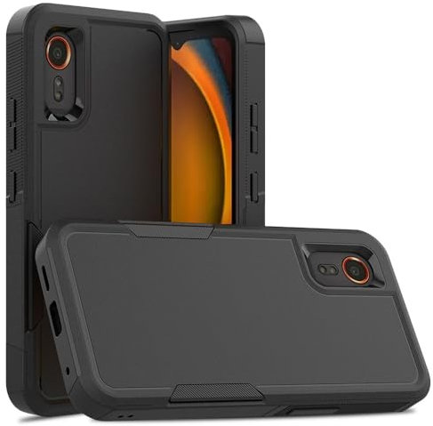 TECHGEAR Robuste Panzerhülle für Galaxy XCover 7 – stoßfest, robust, stabil [Hochleistungsschutz] [rutschfeste, 2-lagige, stoßfeste Handyhülle für Samsung Galaxy XCover 7 5G (schwarz)