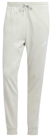 adidas Herren Essential Three Stripes Fleece Pant, Wonder Alumina/White, S