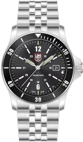 Luminox Herren-Armbanduhr Taucher Sport Timer mit Edelstahlarmband, Datumsanzeige, 10 Bar, Gehäusedurchmesser: 42 mm, XS.0911