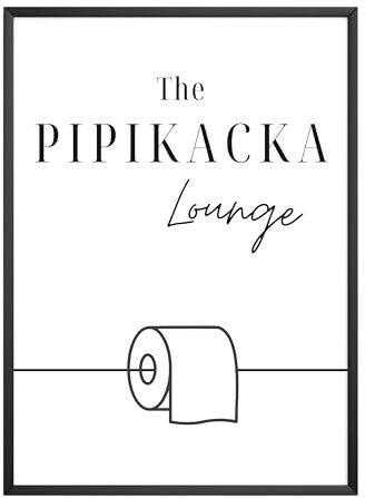 MJ-GRAPHICS® | Badezimmer Deko Bilder - Deko Badezimmer Bild Schwarz-Weiß | Witzige Wanddekoration für Toilette - lustige Wanddeko - WC Toilette Deko| Din A4 Qualitätsdruck BZ A- ohne Rahmen